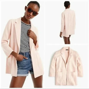 J. Crew Wool Sweater Blazer in Heather Pale Pink Women’s medium